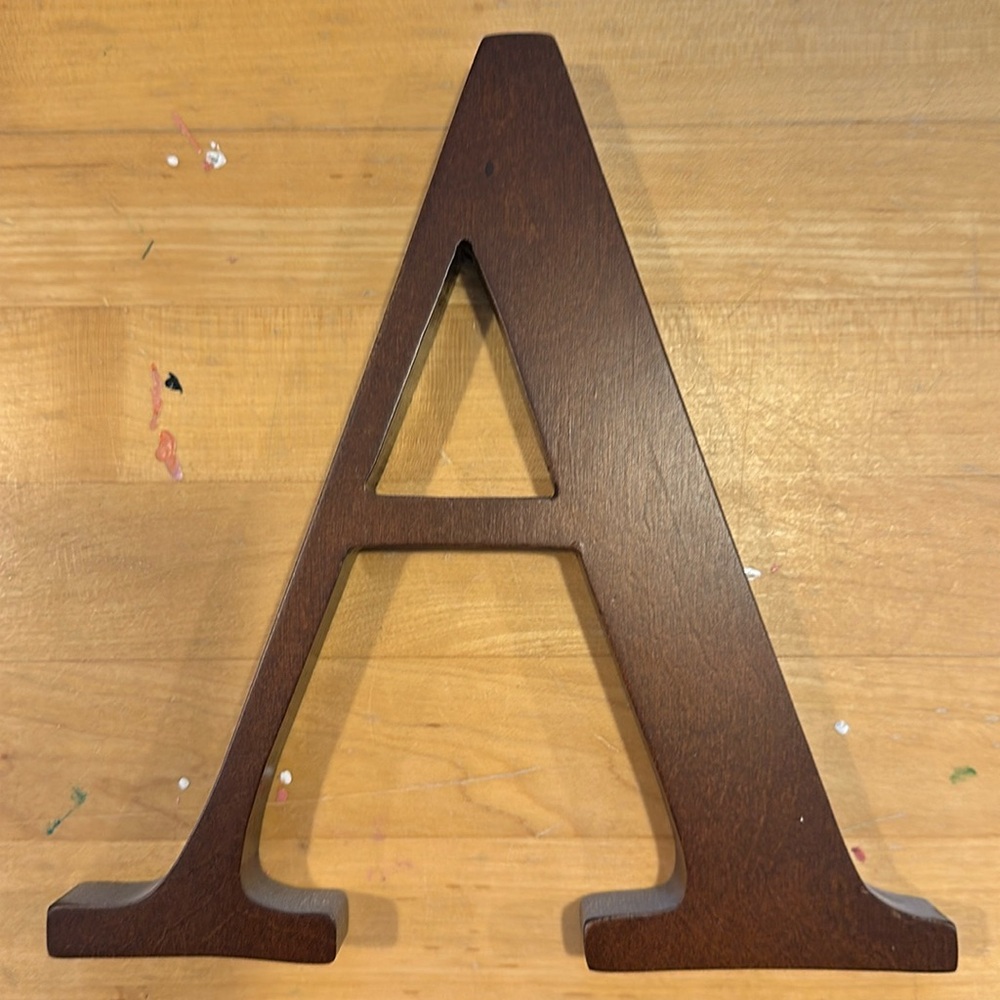Pottery Barn Kids PBK Wooden Wall Decor Letter “A”